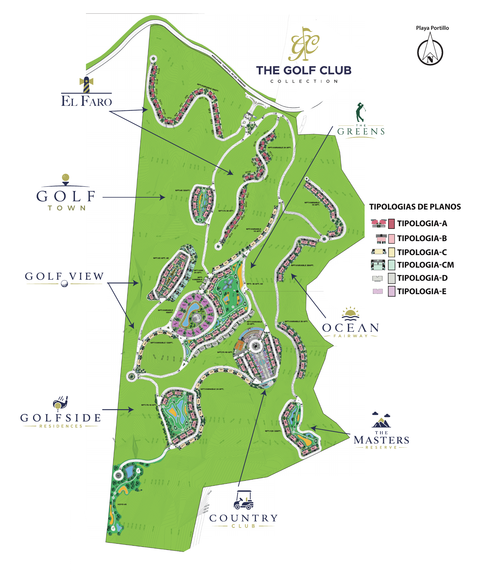 The Golf Club Collection site map Las Terrenas